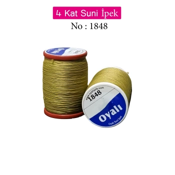 Oyalı 4 Kat Suni İpek İplik İğne Oyası Boncuk İpi Tığ Oyası No:1848