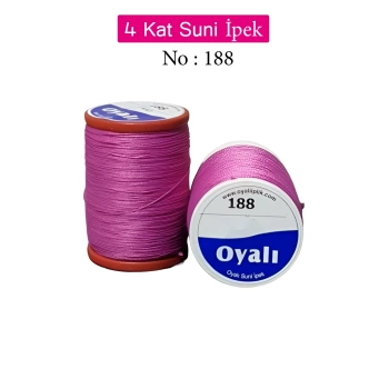 Oyalı 4 Kat Suni İpek İplik İğne Oyası Boncuk İpi Tığ Oyası No:188