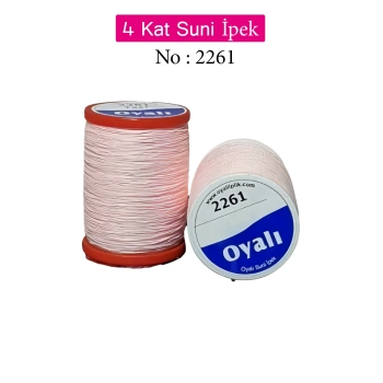 Oyalı 4 Kat Suni İpek İplik İğne Oyası Boncuk İpi Tığ Oyası No:2261