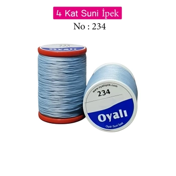 Oyalı 4 Kat Suni İpek İplik İğne Oyası Boncuk İpi Tığ Oyası No:234