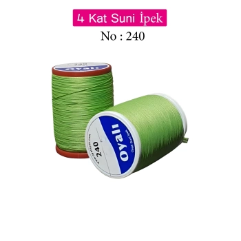 Oyalı 4 Kat Suni İpek İplik İğne Oyası Boncuk İpi Tığ Oyası No:240