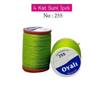 Oyalı 4 Kat Suni İpek İplik İğne Oyası Boncuk İpi Tığ Oyası No:255