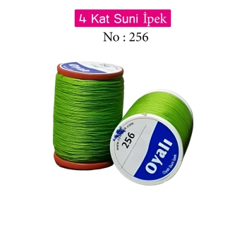 Oyalı 4 Kat Suni İpek İplik İğne Oyası Boncuk İpi Tığ Oyası No:256