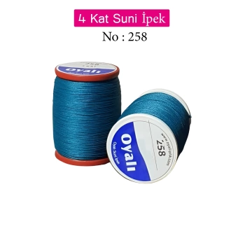 Oyalı 4 Kat Suni İpek İplik İğne Oyası Boncuk İpi Tığ Oyası No:258