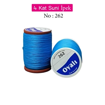 Oyalı 4 Kat Suni İpek İplik İğne Oyası Boncuk İpi Tığ Oyası No:262