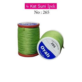 Oyalı 4 Kat Suni İpek İplik İğne Oyası Boncuk İpi Tığ Oyası No:265