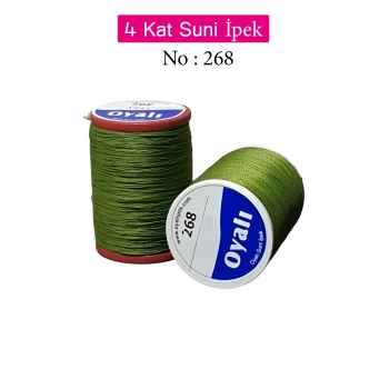 Oyalı 4 Kat Suni İpek İplik İğne Oyası Boncuk İpi Tığ Oyası No:268