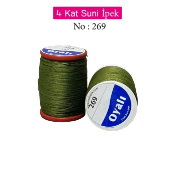 Oyalı 4 Kat Suni İpek İplik İğne Oyası Boncuk İpi Tığ Oyası No:269