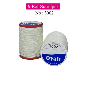 Oyalı 4 Kat Suni İpek İplik İğne Oyası Boncuk İpi Tığ Oyası No:3002