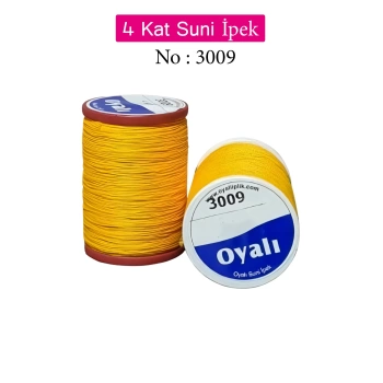 Oyalı 4 Kat Suni İpek İplik İğne Oyası Boncuk İpi Tığ Oyası No:3009