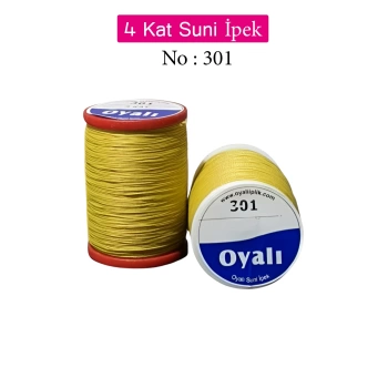 Oyalı 4 Kat Suni İpek İplik İğne Oyası Boncuk İpi Tığ Oyası No:301