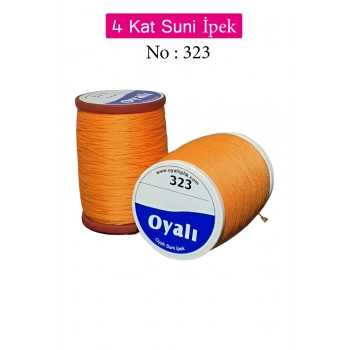 Oyalı 4 Kat Suni İpek İplik İğne Oyası Boncuk İpi Tığ Oyası No:323