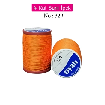 Oyalı 4 Kat Suni İpek İplik İğne Oyası Boncuk İpi Tığ Oyası No:329