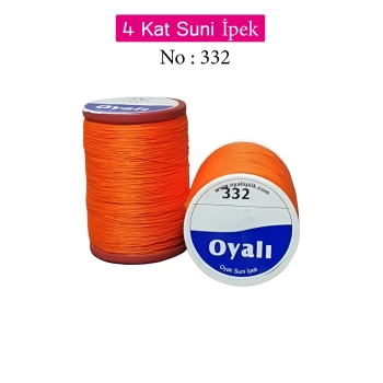 Oyalı 4 Kat Suni İpek İplik İğne Oyası Boncuk İpi Tığ Oyası No:332