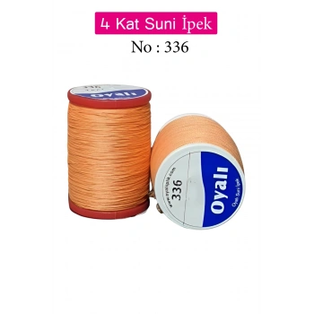 Oyalı 4 Kat Suni İpek İplik İğne Oyası Boncuk İpi Tığ Oyası No:336