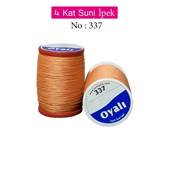 Oyalı 4 Kat Suni İpek İplik İğne Oyası Boncuk İpi Tığ Oyası No:337