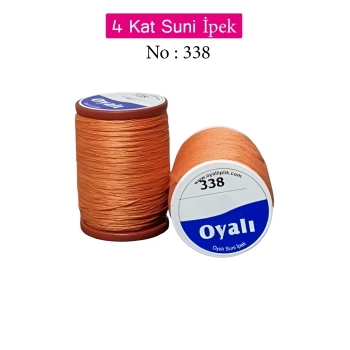 Oyalı 4 Kat Suni İpek İplik İğne Oyası Boncuk İpi Tığ Oyası No:338