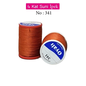 Oyalı 4 Kat Suni İpek İplik İğne Oyası Boncuk İpi Tığ Oyası No:341