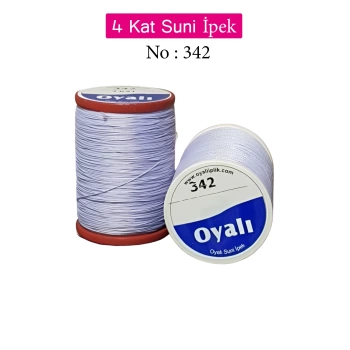 Oyalı 4 Kat Suni İpek İplik İğne Oyası Boncuk İpi Tığ Oyası No:342