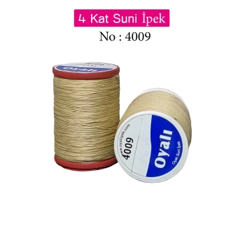 Oyalı 4 Kat Suni İpek İplik İğne Oyası Boncuk İpi Tığ Oyası No:4009