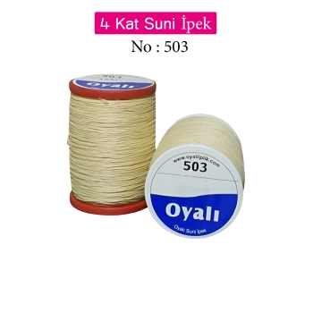 Oyalı 4 Kat Suni İpek İplik İğne Oyası Boncuk İpi Tığ Oyası No:503