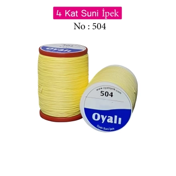 Oyalı 4 Kat Suni İpek İplik İğne Oyası Boncuk İpi Tığ Oyası No:504