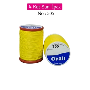 Oyalı 4 Kat Suni İpek İplik İğne Oyası Boncuk İpi Tığ Oyası No:505