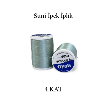 Oyalı 4 Kat Suni İpek İplik İğne Oyası Boncuk İpi Tığ Oyası No:5054