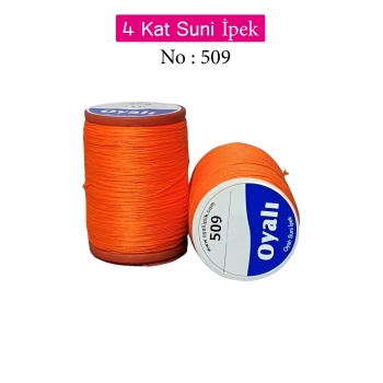 Oyalı 4 Kat Suni İpek İplik İğne Oyası Boncuk İpi Tığ Oyası No:509
