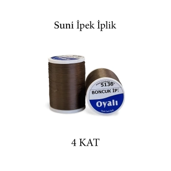 Oyalı 4 Kat Suni İpek İplik İğne Oyası Boncuk İpi Tığ Oyası No:5136
