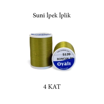Oyalı 4 Kat Suni İpek İplik İğne Oyası Boncuk İpi Tığ Oyası No:5139