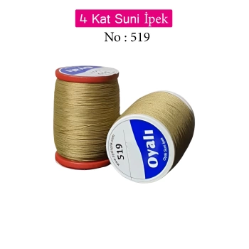 Oyalı 4 Kat Suni İpek İplik İğne Oyası Boncuk İpi Tığ Oyası No:519