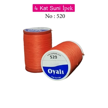 Oyalı 4 Kat Suni İpek İplik İğne Oyası Boncuk İpi Tığ Oyası No:520