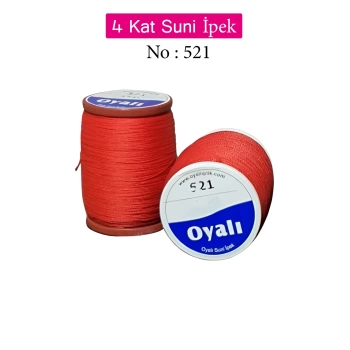 Oyalı 4 Kat Suni İpek İplik İğne Oyası Boncuk İpi Tığ Oyası No:521