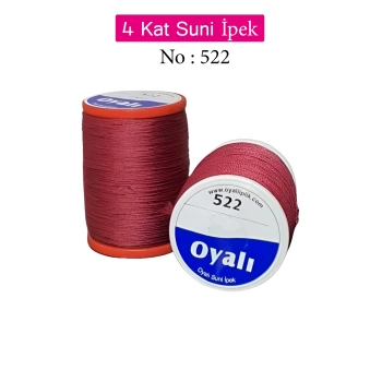Oyalı 4 Kat Suni İpek İplik İğne Oyası Boncuk İpi Tığ Oyası No:522