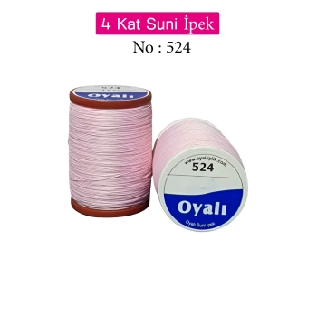 Oyalı 4 Kat Suni İpek İplik İğne Oyası Boncuk İpi Tığ Oyası No:524
