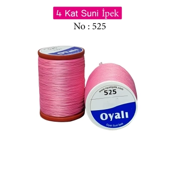 Oyalı 4 Kat Suni İpek İplik İğne Oyası Boncuk İpi Tığ Oyası No:525