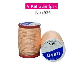 Oyalı 4 Kat Suni İpek İplik İğne Oyası Boncuk İpi Tığ Oyası No:526