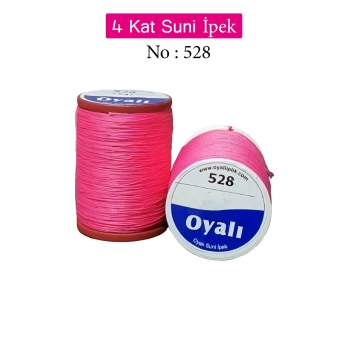 Oyalı 4 Kat Suni İpek İplik İğne Oyası Boncuk İpi Tığ Oyası No:528