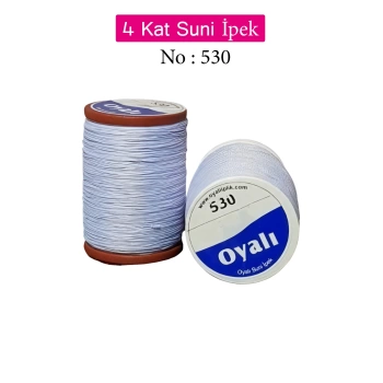 Oyalı 4 Kat Suni İpek İplik İğne Oyası Boncuk İpi Tığ Oyası No:530