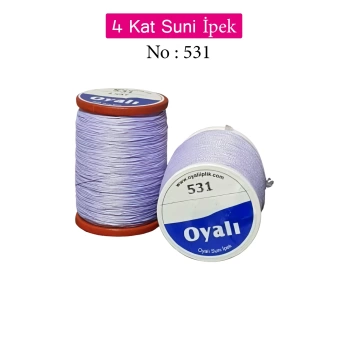 Oyalı 4 Kat Suni İpek İplik İğne Oyası Boncuk İpi Tığ Oyası No:531