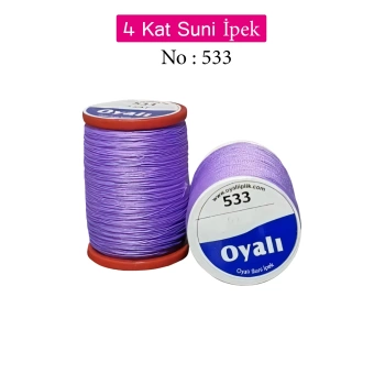 Oyalı 4 Kat Suni İpek İplik İğne Oyası Boncuk İpi Tığ Oyası No:533