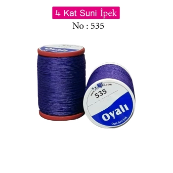 Oyalı 4 Kat Suni İpek İplik İğne Oyası Boncuk İpi Tığ Oyası No:535
