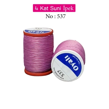 Oyalı 4 Kat Suni İpek İplik İğne Oyası Boncuk İpi Tığ Oyası No:537
