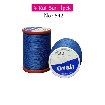 Oyalı 4 Kat Suni İpek İplik İğne Oyası Boncuk İpi Tığ Oyası No:542