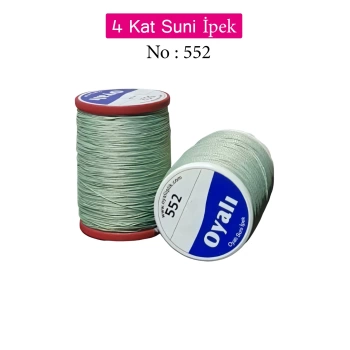 Oyalı 4 Kat Suni İpek İplik İğne Oyası Boncuk İpi Tığ Oyası No:552