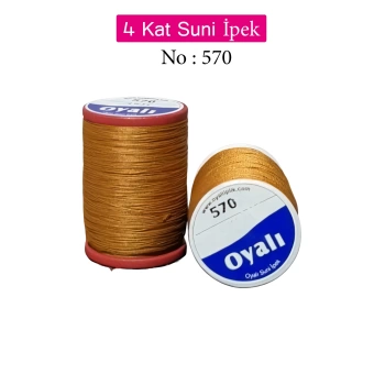 Oyalı 4 Kat Suni İpek İplik İğne Oyası Boncuk İpi Tığ Oyası No:570