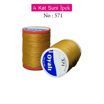 Oyalı 4 Kat Suni İpek İplik İğne Oyası Boncuk İpi Tığ Oyası No:571