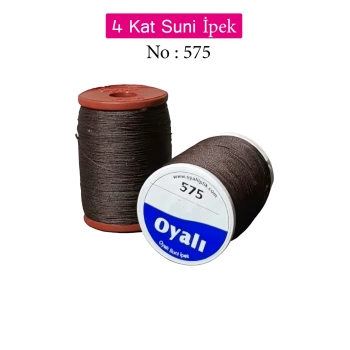 Oyalı 4 Kat Suni İpek İplik İğne Oyası Boncuk İpi Tığ Oyası No:575