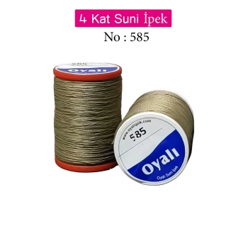 Oyalı 4 Kat Suni İpek İplik İğne Oyası Boncuk İpi Tığ Oyası No:585